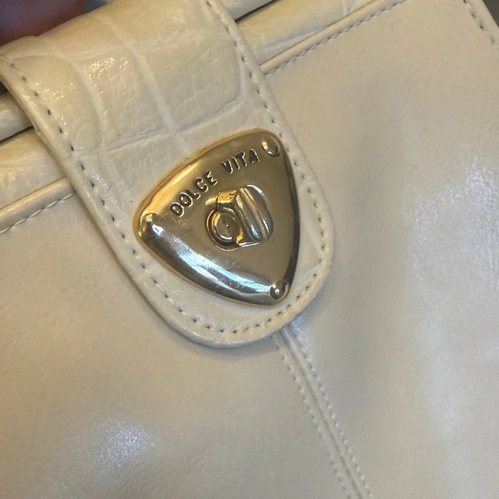 Dolce Vita Structured Cream Handbag